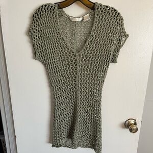 Y2K Knit V-Neck Cover-Up top